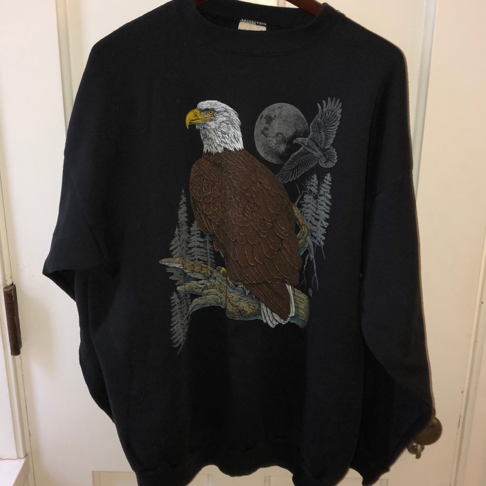 Vintage Eagle Printed Design Sweatshirt